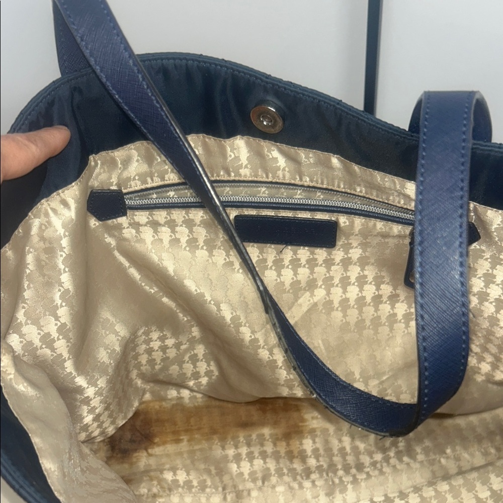 Karl Lagerfeld Quilted Navy Tote - Picture 4 of 6